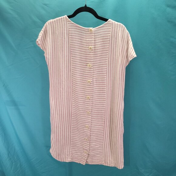 Madewell Womens Striped Button-Back Dress S - Picture 5 of 9